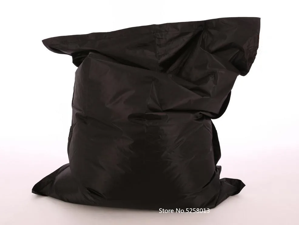 Желтый цвет XXL sitssack bean мешок, открытый водонепроницаемый beanbag стул тахта - Цвет: black
