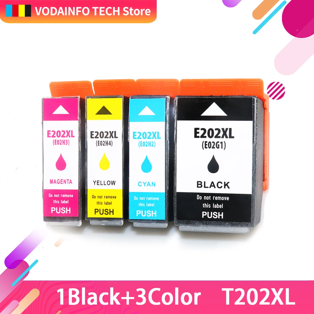 QSYRAINBOW Европы T202XL 202XL перезаправляемый картридж с чипом для Epson Expression Премиум XP-6000 XP-6005 XP-6001 XP-6100