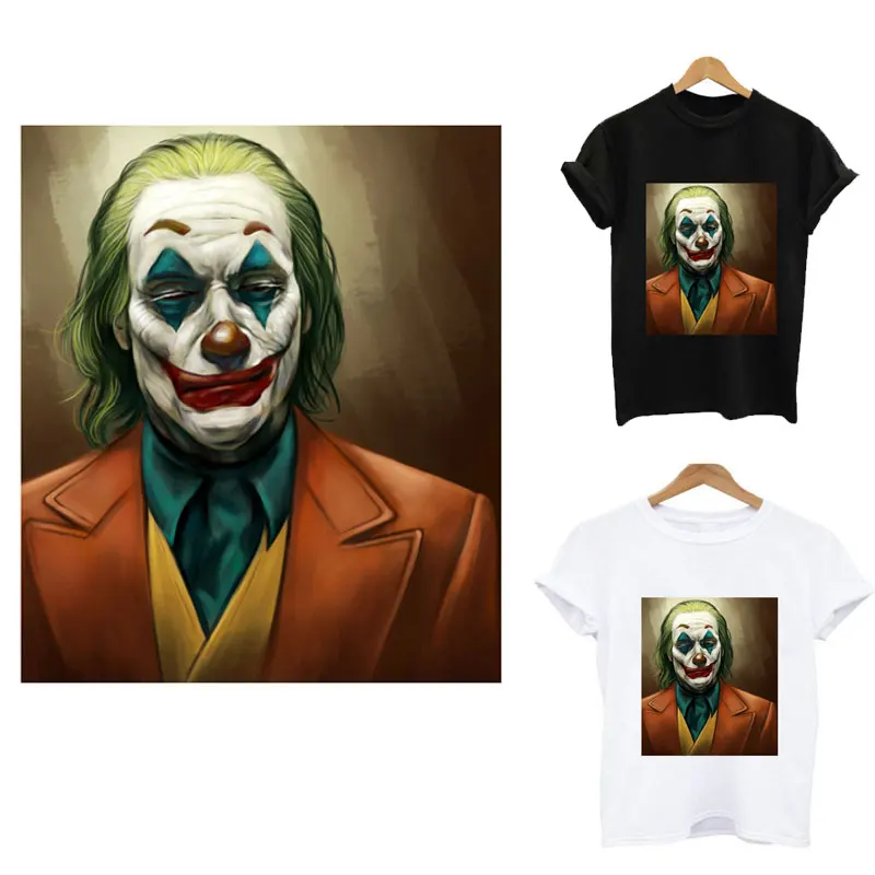2021 Fashion Joker Face Iron on Patches for Man's Clothing T-Shirt Thermo Stickers Appliques Clothes Heat Transfers Patch R | Дом и сад