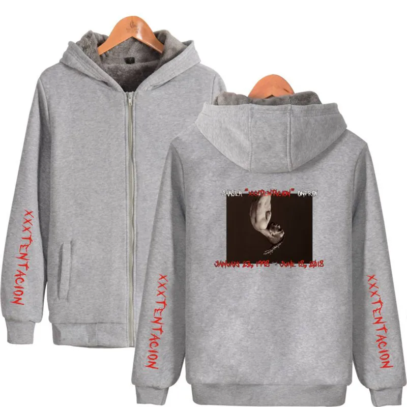 R.I.P. Xxxtentacion толстый хлопок толстовки на молнии Толстовка для мужчин женщин пальто Xxxtentacion повседневное clothes
