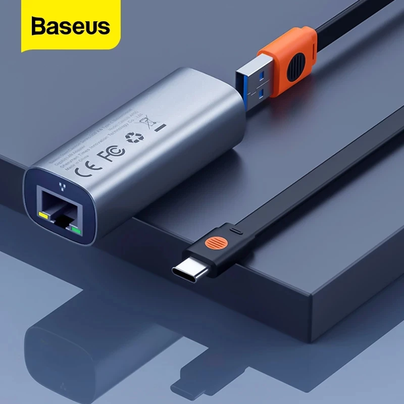 Rj45-Hub Lan-Adapter Usb Ethernet Baseus Macbook Xiaomi Mi-Box To for USB-C 2-In-1 iPad