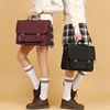 British Fashion Women Leather Handbag Briefcase Girl Laptop Bag Girls Leather Schoolbag Textbook Bags Boys Shoulder Bag 2022 New ► Photo 1/6