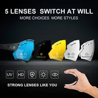 Lunettes de soleil polarisées pour hommes et femmes, cyclisme, vtt, Protection, sport, pêche, 5 lentilles, nouvelle collection X-TIGER 4
