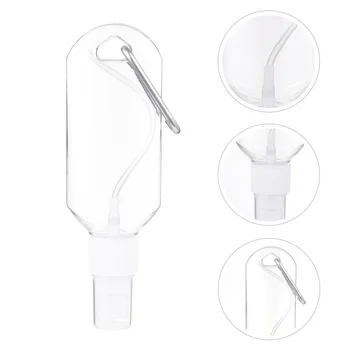

10pcs Durable Safe Empty Bottle With Ring Plastic Containers for Camping Trip
