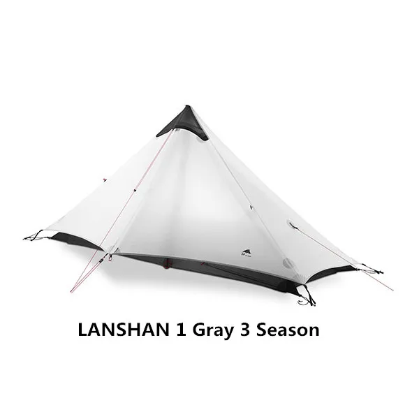 3F UL GEAR 1 человек наружная Ультралегкая палатка для кемпинга 3 сезона 1 для одного человека профессиональная 15D нейлоновая с силиконовым покрытием Бесшумная палатка - Цвет: 15D gray 1 people