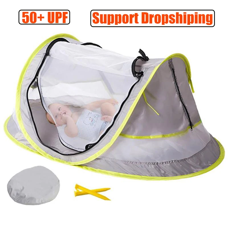 

Baby Beach Tent UV Protection Sunshelter Foldable Mosquito Net Kids Outdoor Camping Tents Sunshade Beach Toy Tent Portable