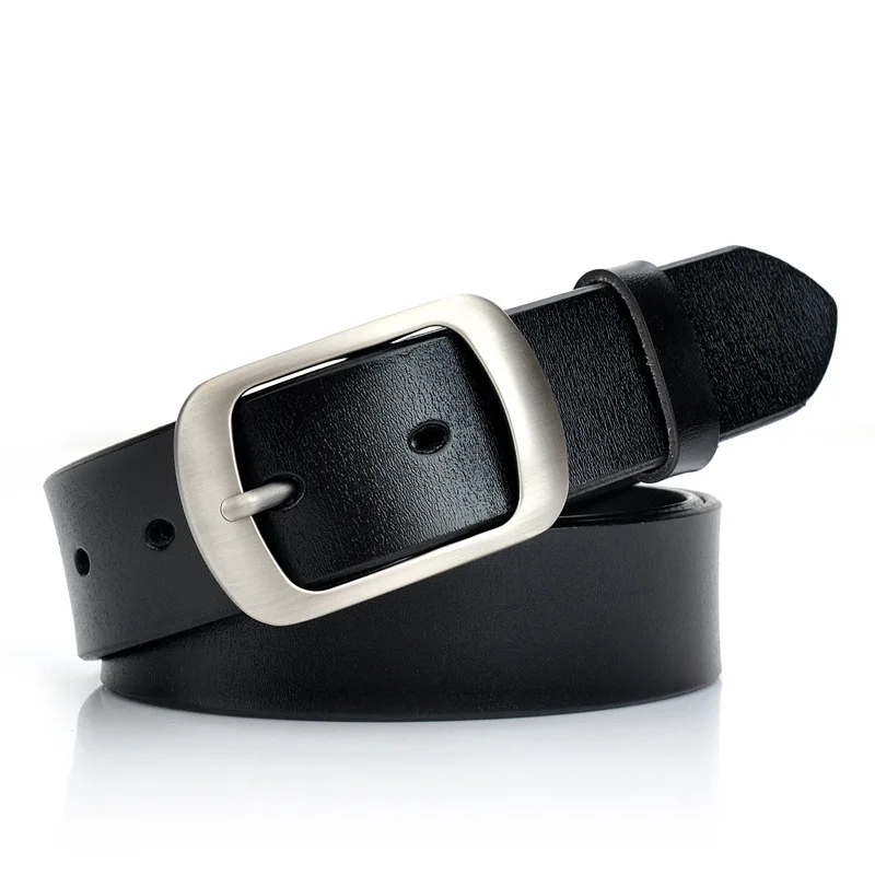 

New Women Real Leather belt Causal Pin Buckle Woman Waistbands Genuine Leather Female Waist Straps Cowskin Belts business jeans