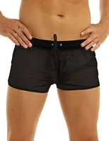 iEFiEL New Arrival Summer Men Fashion Shorts Male Classic Soft Solid Cuff Leg Boxer Shorts Lightweight Loose Lounge Short Pants 1