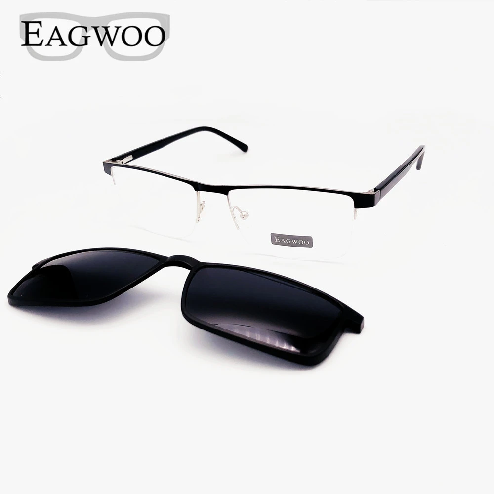 Men Eyeglasses Half Rim Metal Optical Frame Prescription