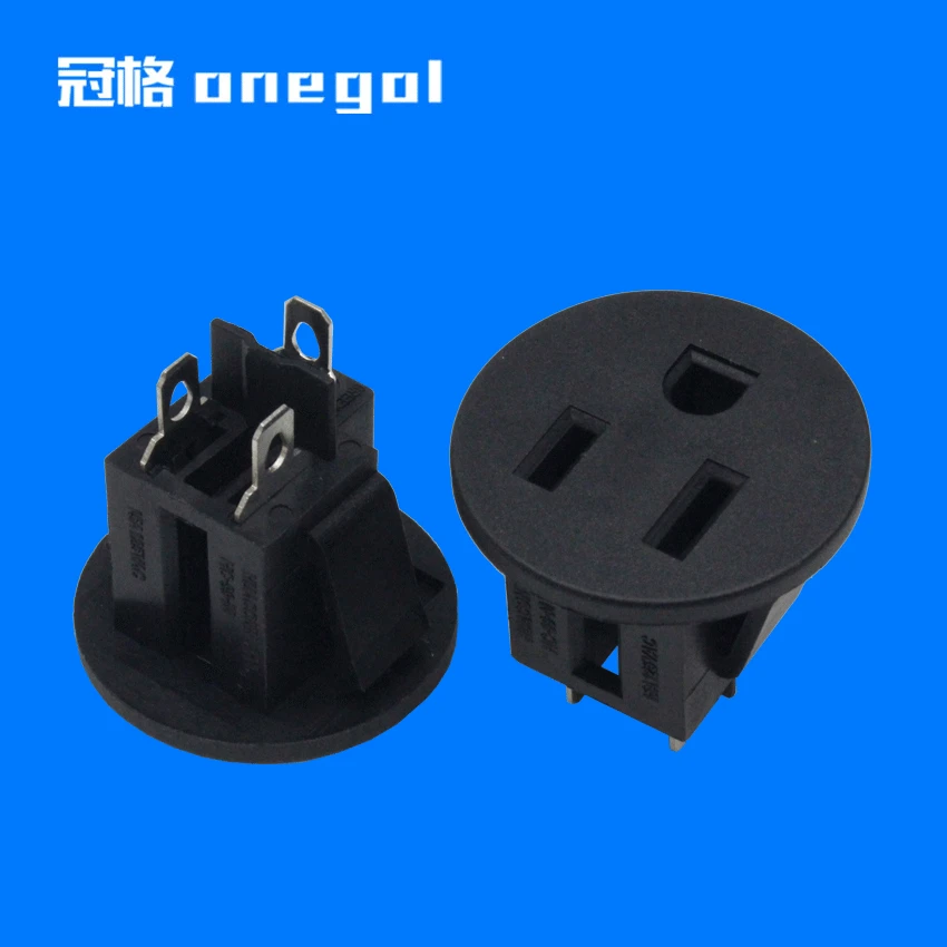 AC power socket American standard 3 pin socket round USA power socket