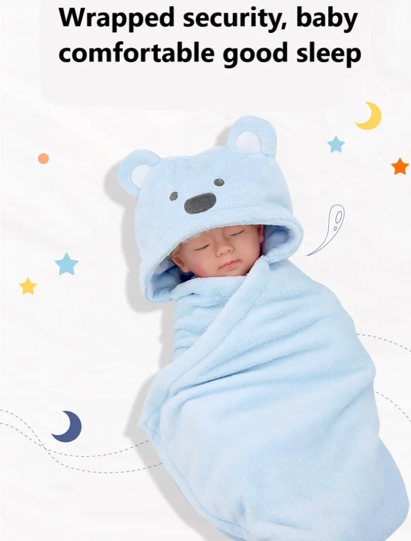 NewbornOuveau Doux bébе coupertures Nouveau-NE Infantile bébе пеленание детское мягкое одеяло зимнее одеяло с коралловым флисом