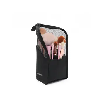 

Travel Cosmetic Bag Portable Sheer Mesh Patchwork Toiletry Bag Makeup Tool Storage Pouch with Handle