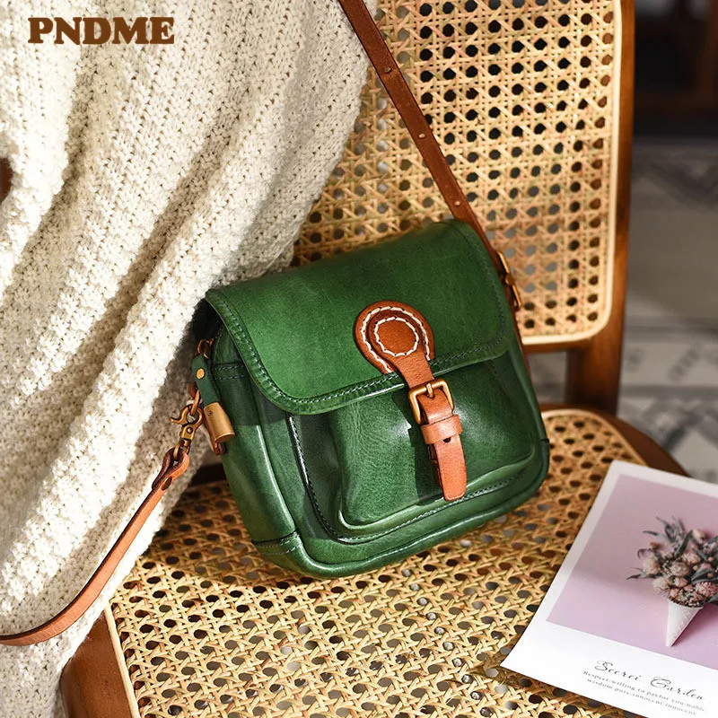 PNDME mode luxus echtem leder mini frauen kleine satchel für damen täglichen wochenende partei natürliche echt rindsleder schulter tasche