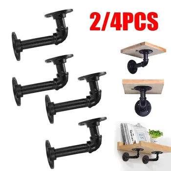 

4pcs 15X8cm Pipe Shelf Bracket Iron Industrial Pipe Shelf Bracket Mounting Bracket Holder Storage Holders Racks Home