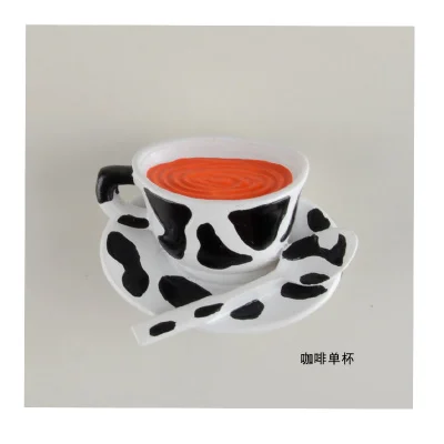 Креативный 3d кофейный магнитик на холодильник магнитная паста Адсорбция железная руда ручной заварник подвеска Кофеварка гейзерная украшения кофе - Цвет: 6
