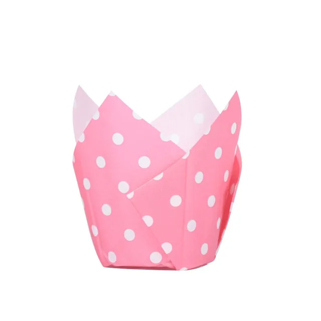 50pcs Newspaper Style Cupcake Liner Baking Cup For Wedding Party Caissettes Tulip Muffin Cupcake Paper Cup Oilproof Cake Wrapper B12