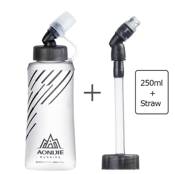 SD21-250ml-1 AONIJIE 250 мл 500 мл мягкая колба складная бутылка для воды TPU бесплатно для бега гидратация Пакет Поясная Сумка жилет - Цвет: SD21-250ml-1
