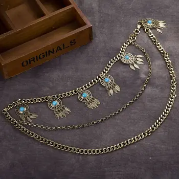 

2019 New Style Belly Silver Bronze Dance Belt Newest Turquoise Belly Dancing Belt Stone Crystal Bellydance Waist Chain Hip