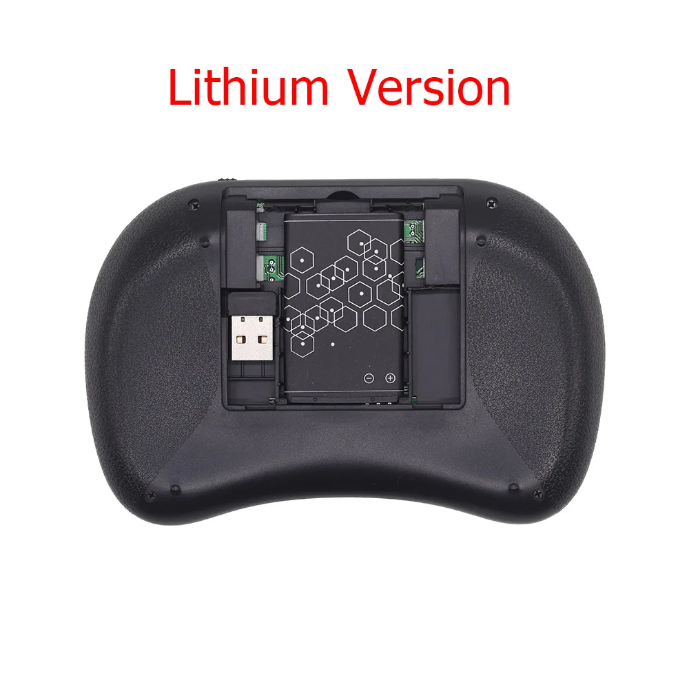 Lithium Version I8 французская мини беспроводная клавиатура 2,4 GHz Air mouse с сенсорной панелью для Android 9,0 tv Box IP tv Mini PC H96 телеприставка - Цвет: Lithium Version