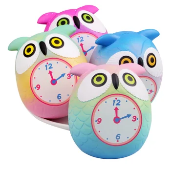 

Slow Rebound Cartoon Alarm Clock Decompression Toy Simple Modern Crafts Owl Shape Toy