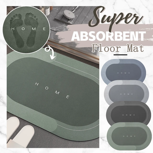 Super Absorbent Floor Mat Non-Slip Soft Microfiber Memory Foam Bath Mat  Bathroom kitchen Indoor Door Mat(15.7x23.6in) - AliExpress