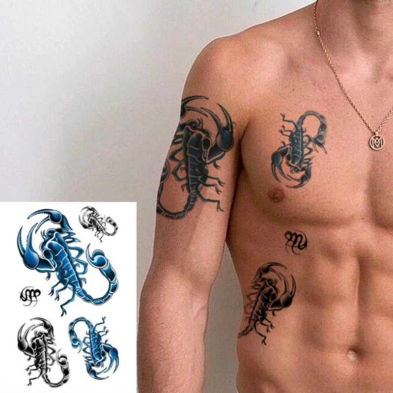 Waterproof Temporary Body Art Arm Shoulder Chest Scorpion Sword Tattoo  Sticker Women/Men Hot Sale *21 Cm _ - AliExpress Mobile
