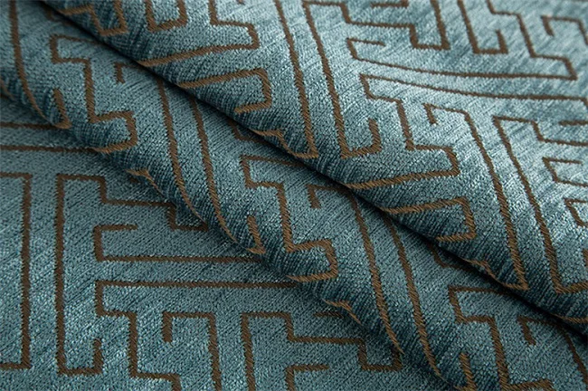 Sea Blue Современные Плотные геометрические затемненные занавески для спальни, жаккардовые шенилловые занавески, драпировка для гостиной - Цвет: Sea Blue