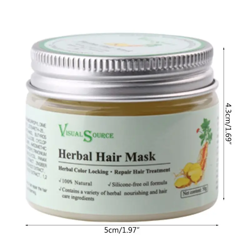 Травяная маска для волос имбирь женьшень уход увлажнение восстановление лечение