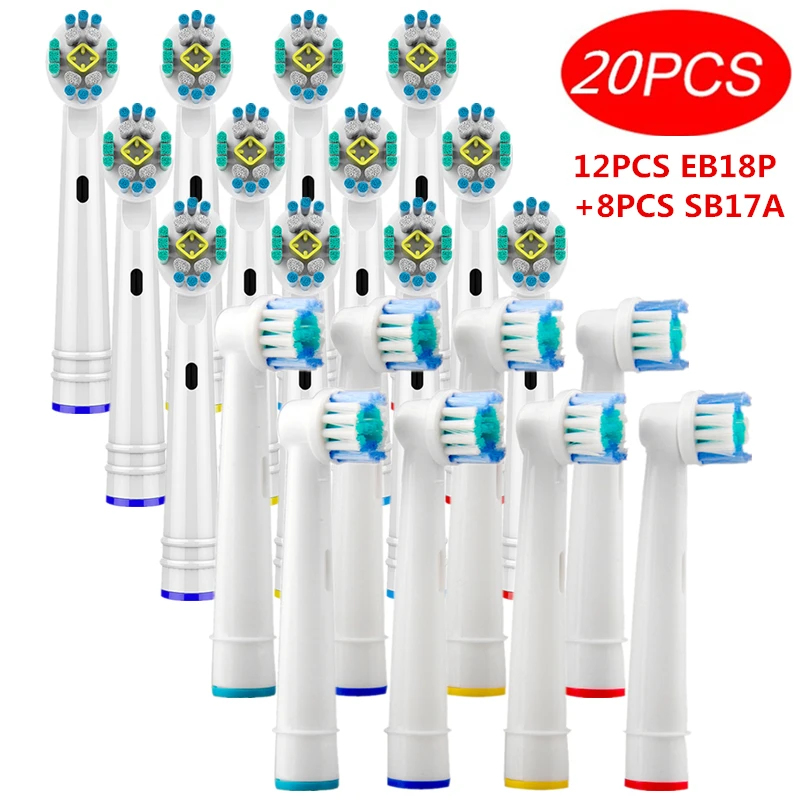 20pcs Toothbrush Heads For Oral B 3D Toothbrush Nozzles Braun Head Wholesale Dropshipping 7000/Pro 1000/9600/ 500/3000/8000 грунтозацеп huter для mk 7000 mk 7500 mk 8000 600х130 мм шестиг 23 мм 2 шт