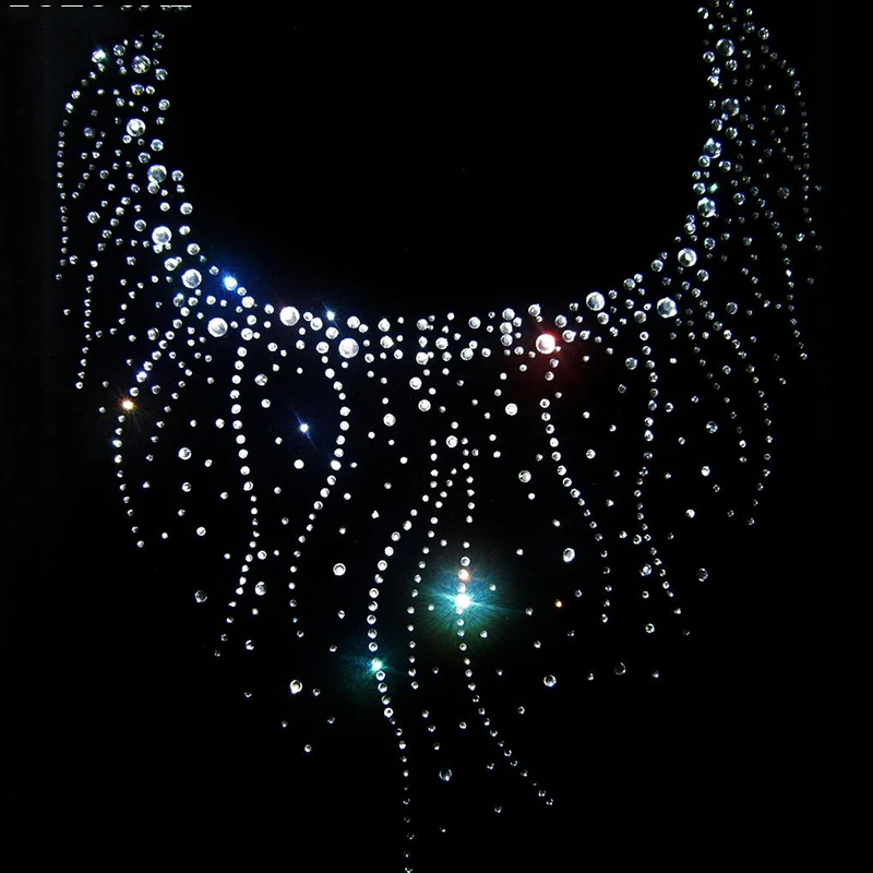  ZOTOONE-Clear-Crystal-Iron-on-Patch-Hot-Fix-Rhinestone-Applique-for-Wedding-Dress-Clothes-Super-Bright