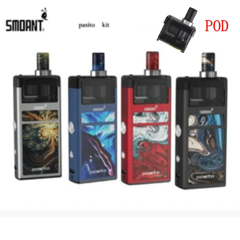 

2019 Original Smoant Pasito Vape Kit MTL & DTL RBA Coil Vaporizer With 3ml Pod Cartridge Electronic Cigarette Kit VS Orion DNA