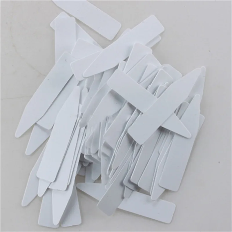 

Hot Sale 100 Pcs Reusable Pvc Plant Tag Label Tree Fruit Seedling Garden Flowerpot Plastic Label Sign Sorting Tool