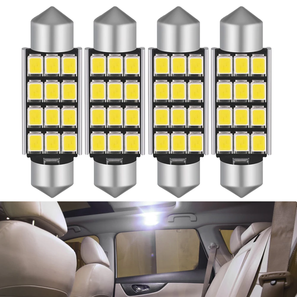 4X C5W 39 мм фестонсветодиодный ная лампа 2835 SMD Canbus без ошибок салона автомобиля