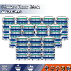 5 Layer Razor Blades Replaceable Heads Fit  5 Proglide Proshield Straight Shaving Blades For Shaver Value Refills