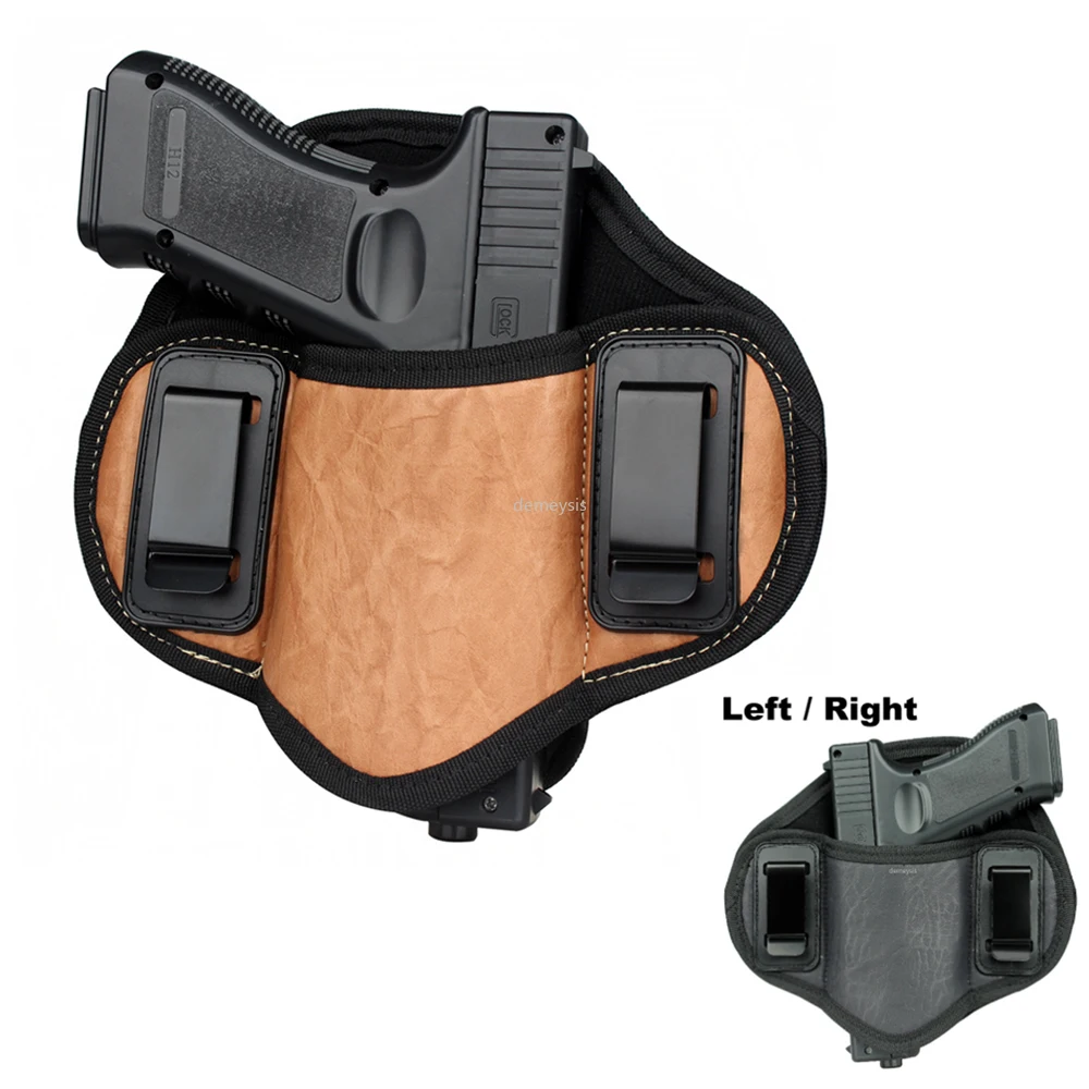 Скрытый Чехол-кобура для пистолета IWB из искусственной кожи охоты Glock 17 19 23 32 Sig Sauer