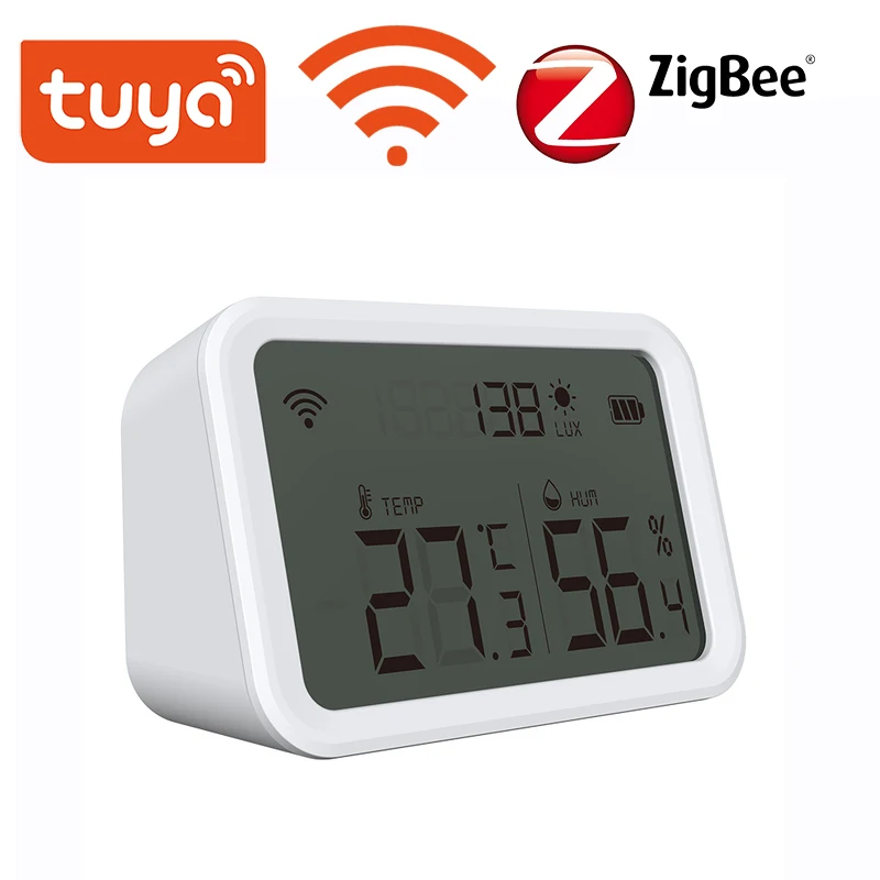 Датчик температуры и влажности Tuya WiFi/Zigbe внутренний гигрометр термометр с