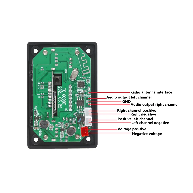 Amplifier 50W/ 6W Player Decoder Board 5V-18V Bluetooth-compatible 5.0 Car FM Radio Module TF USB AUX WMA Player Decode