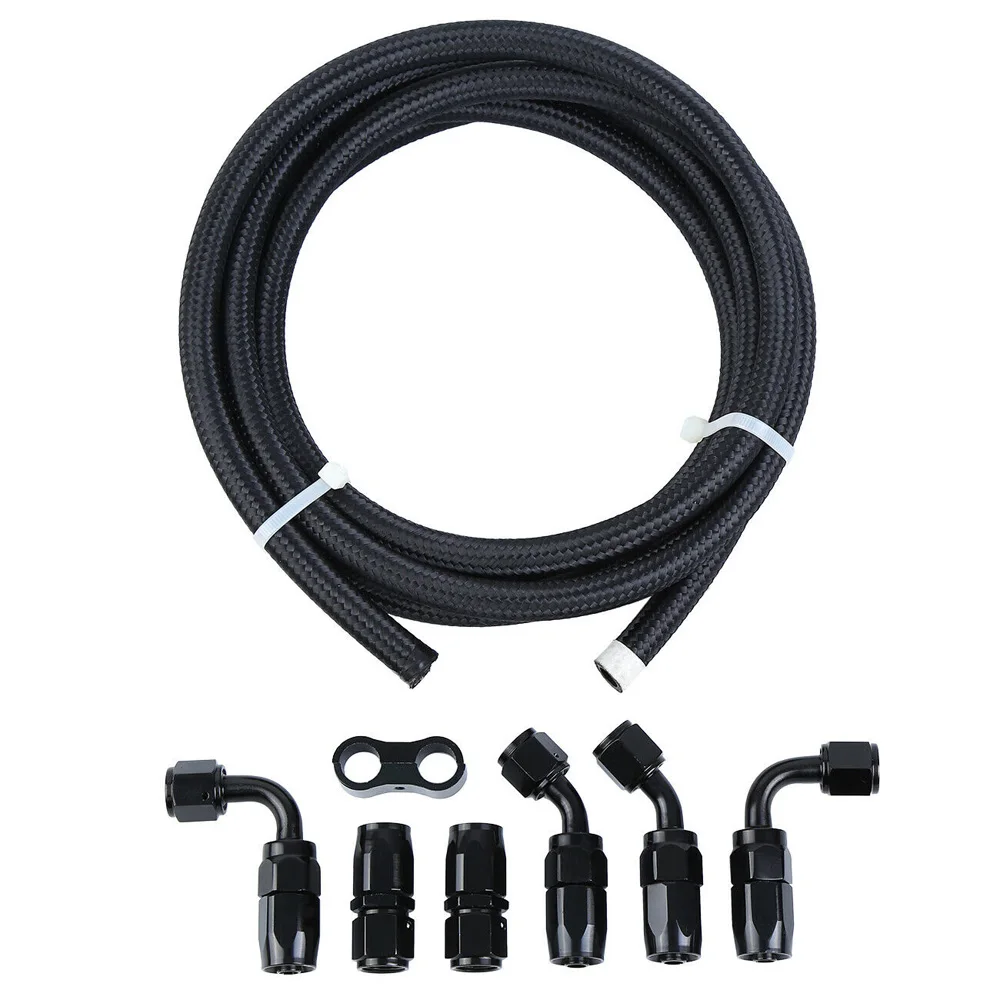 

6AN Fuel Line Oil/Gas Hose Separator Clamp Kit Polished Removable head