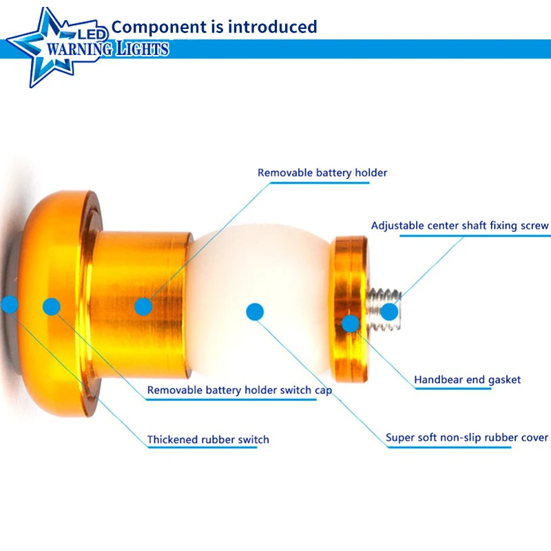 Руль рулевого управления света Практичный Прочный для наружного ночного оборудования безопасности дорожный велосипед поворотник