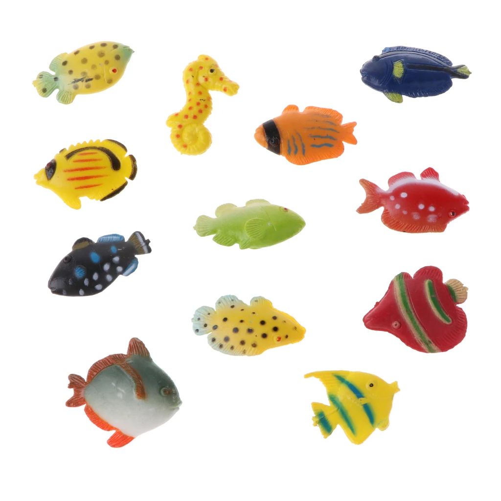 12-piece  Marine Animal Fish Model Educational Toy Party Bag Fillers