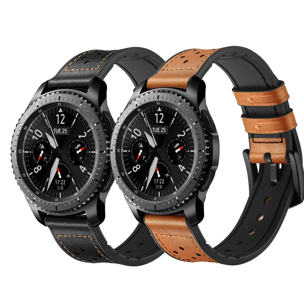 YHNUJM кожаный силиконовый ремешок часов 22 мм ремешок для samsung gear S3 Frontier Смарт часы браслет