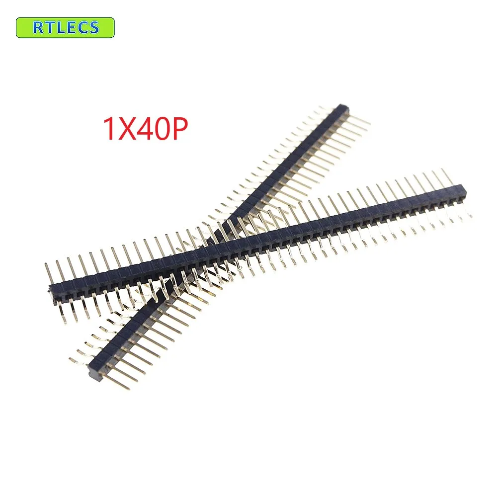 10Pcs 1*40P SMD SMT 1*40Pin 2.54MM Pitch Male Single Row Pin Header Connector 