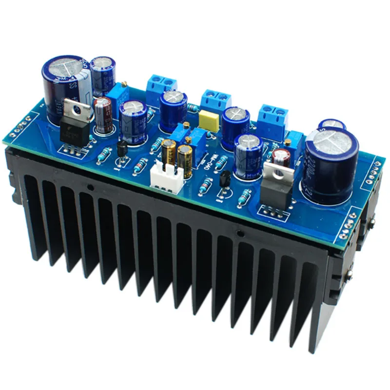 AAAE Top-1969 Npn 2.0 Channel Class a Amplifier Completed Board and Heatsinks |