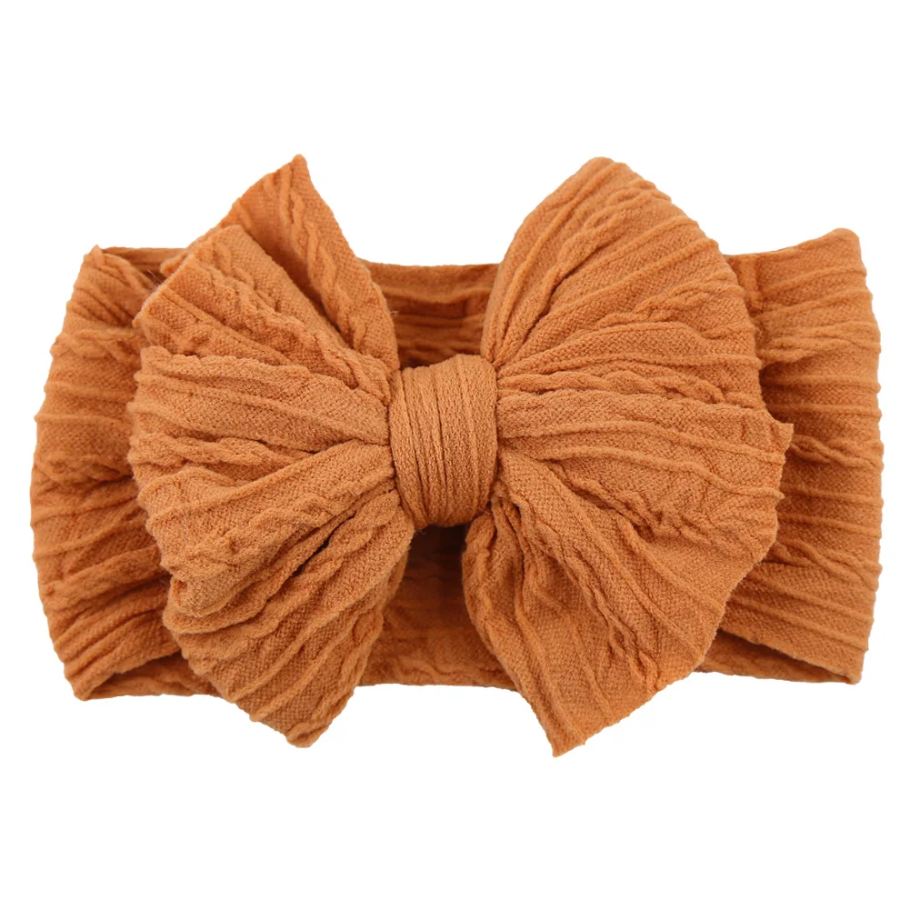 Solid Cable Bow Baby Headband 4