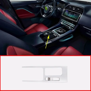 

For Jaguar F-PACE XEL XFL Left Hand Drive Car Accessories ABS Matte Silver Interior Center Console Cup Holder Frame Trim