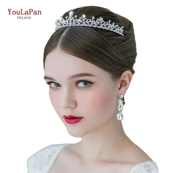 

YouLaPan Crystal Wedding Tiara for Bride Princess Tiara Headband Pageant Crown Bridal Hair Jewelry for Women and Girls HP332