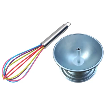 

2 Pcs Kitchen Supplies: 1 Pcs 10 Inches Egg Whisk Silicone Mixer Heat-Resistant Egg Beater & 1 Pcs 3D Wonder Princess Dress Doll