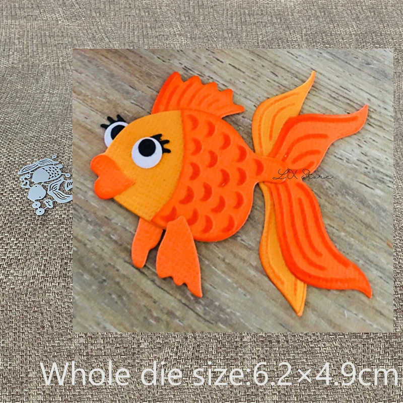 Goldfish Metal  Cutting Dies Stencil Scrapbook Album Paper Card EmbossCraftWYC