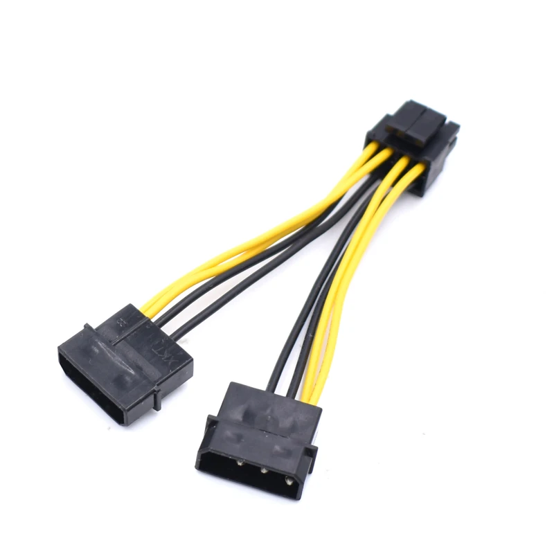 Dual IDE 4-pin Molex LP4 to Motherboard CPU 8P(4 + 4)pin Power Supply Adapter Cable power cable