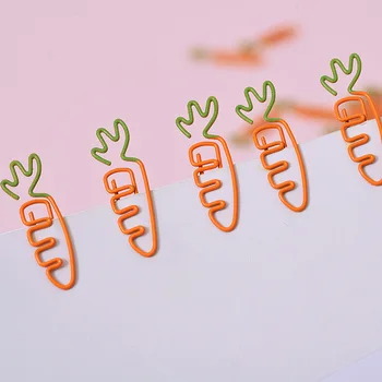 

10 personalized paper clips carrot simulation office stationery paper clip student supplies